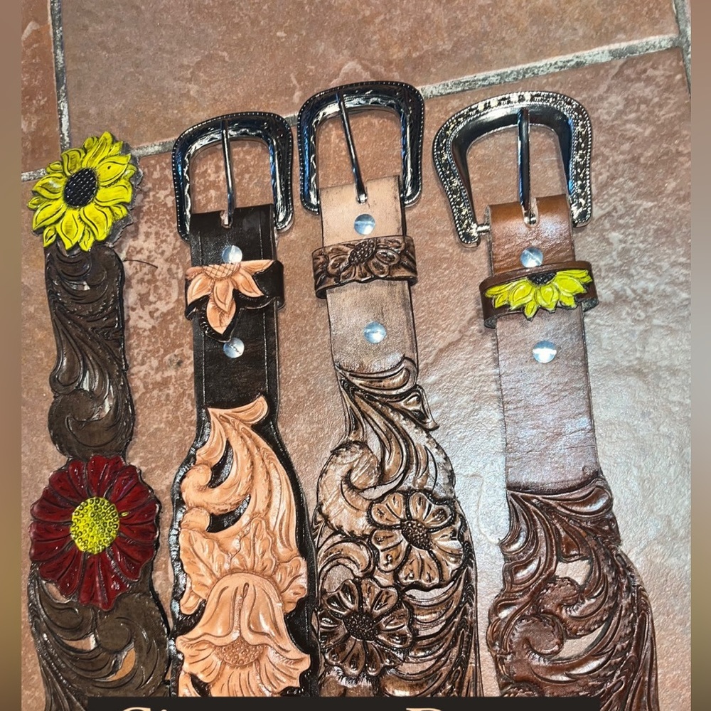 hand-chiseled women's belts